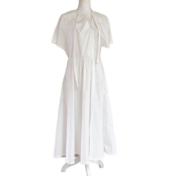 Altuzarra Rhodea Cotton-Blend Midi-Dress in White US 8 EU 40 NEW MSRP $1495 - Picture 3 of 13